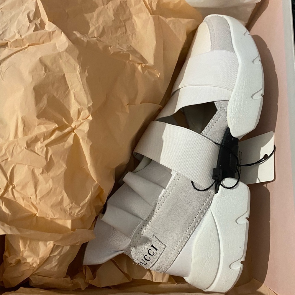 Emilio Pucci City Up - White Ruffle Trainer Size 40